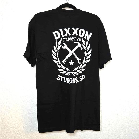Dixxon Flannel Co. USA Sketchy Crest Crewneck T-shirt Size L NWT Sturgis - Picture 5 of 5